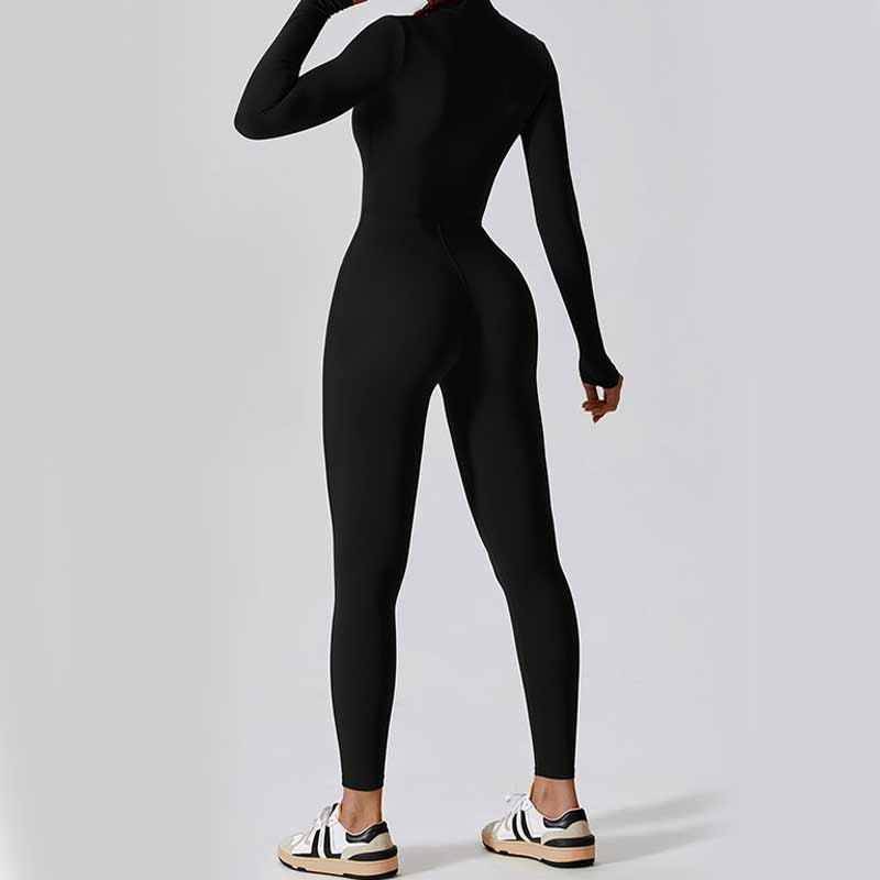 Buddha Stones Mujer Cremallera Manga Larga Shapewear Mono Deportes Fitness Yoga Body - image 16