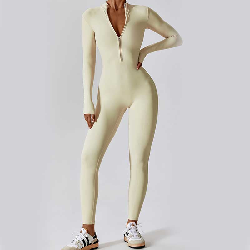 Buddha Stones Mujer Cremallera Manga Larga Shapewear Mono Deportes Fitness Yoga Body - image 30