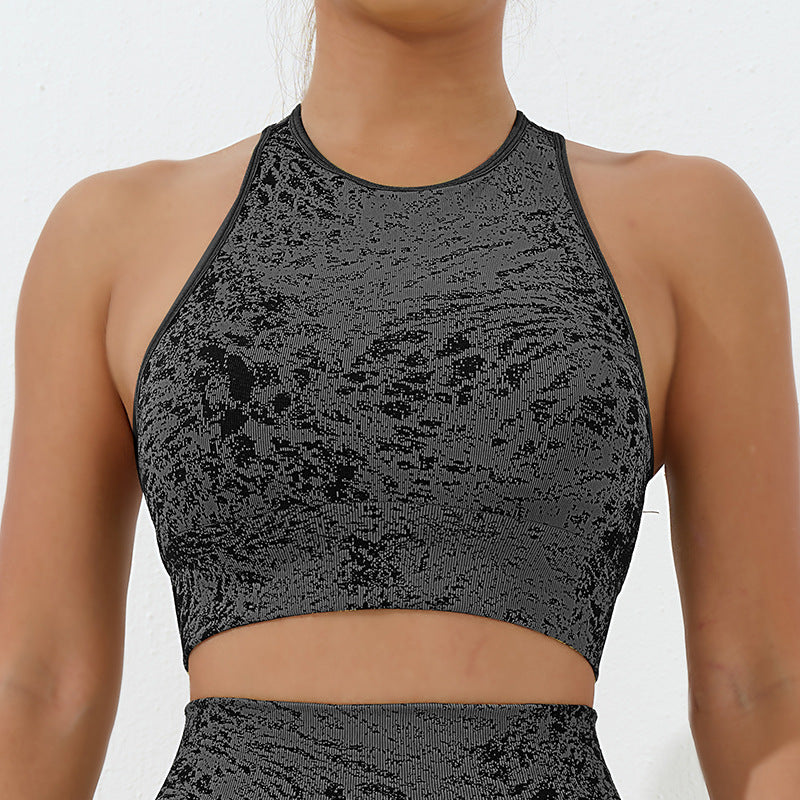 Buddha Stones Sin Costuras Fitness Crop Tank Top Cintura Alta Polainas Pantalones Deportes Gimnasio Yoga Trajes - image 8