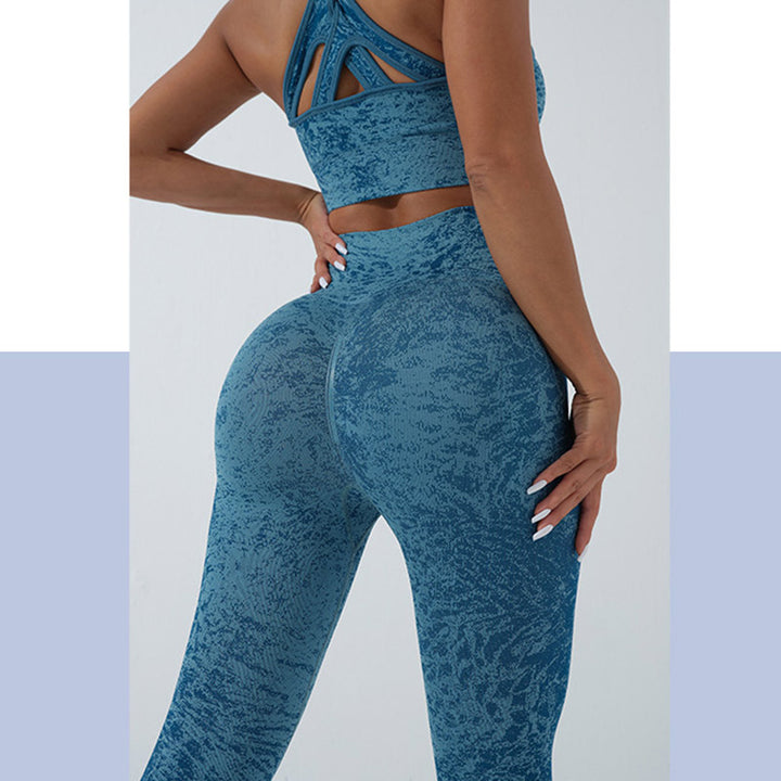 Buddha Stones Sin Costuras Fitness Crop Tank Top Cintura Alta Polainas Pantalones Deportes Gimnasio Yoga Trajes