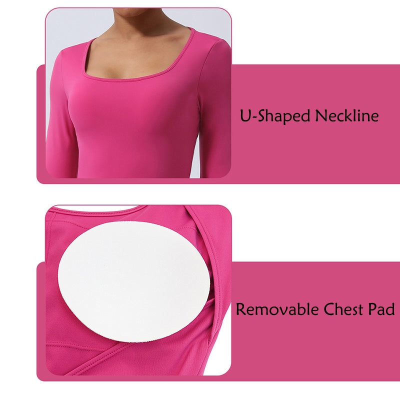 Buddha Stones Mono de manga larga sin espalda para mujer, mono deportivo para yoga y fitness - image 9