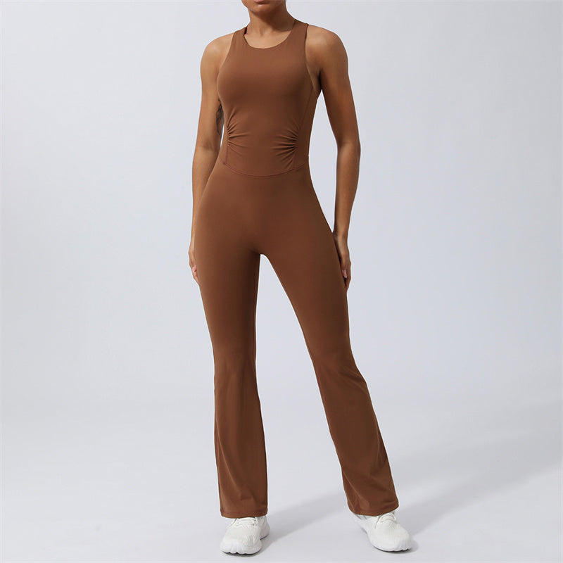 Buddha Stones Mujeres Entrenamiento Entrecruzado Sin Mangas Flare Mono Deportes Fitness Yoga Body - image 1