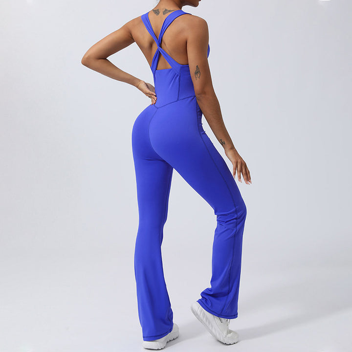 Buddha Stones Mujeres Entrenamiento Entrecruzado Sin Mangas Flare Mono Deportes Fitness Yoga Body - image 17