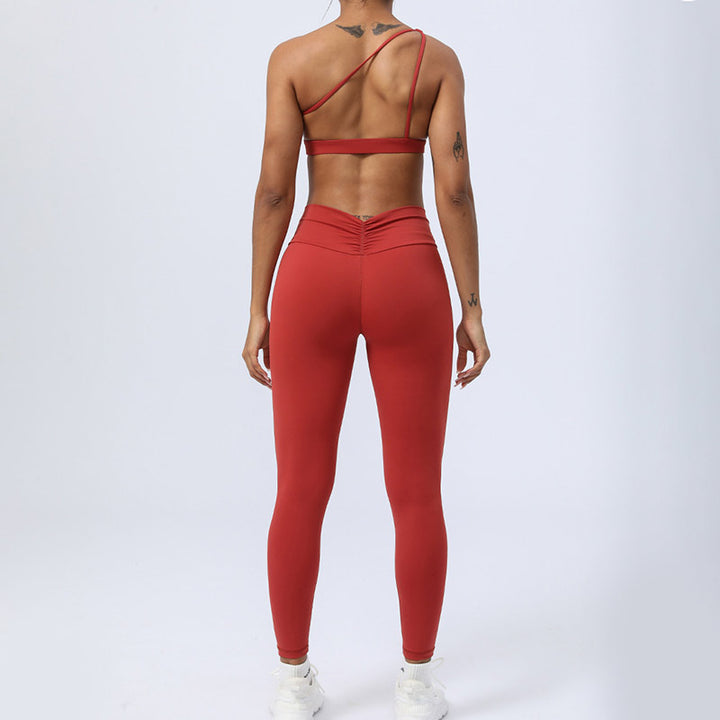 Buddha Stones 2 piezas sin espalda diseño asimétrico top sujetador pantalones cortos polainas pantalones fitness yoga conjunto - image 12
