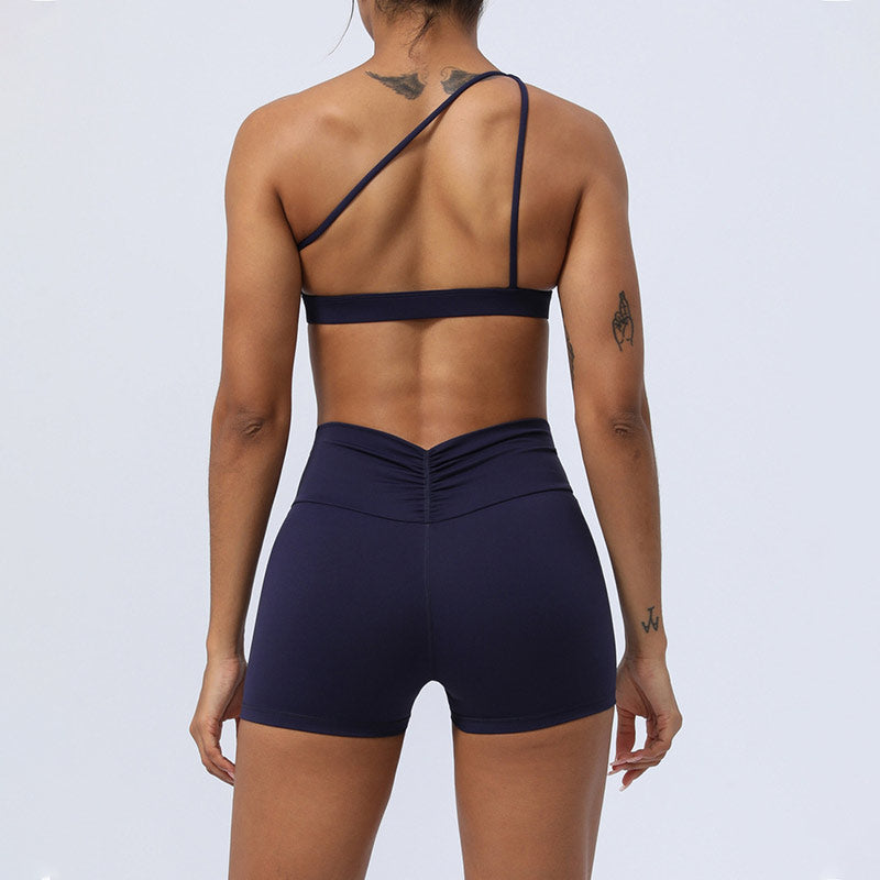Buddha Stones 2 piezas sin espalda diseño asimétrico top sujetador pantalones cortos polainas pantalones fitness yoga conjunto - image 26