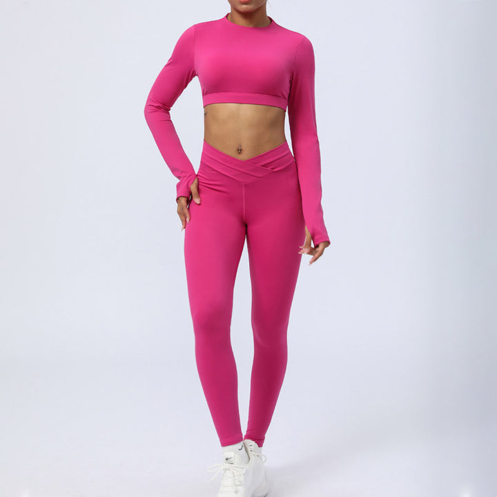 Buddha Stones - Conjunto de 2 piezas de manga larga sin espalda, sujetador, polainas, pantalones, fitness, yoga - image 18