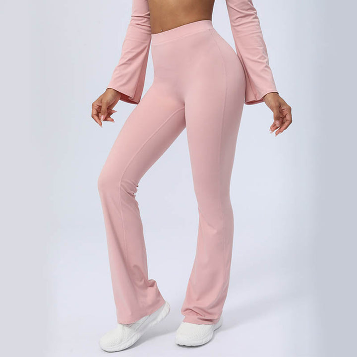 Buddha Stones de manga larga sin espalda correa superior sujetador pantalones acampanados fitness yoga traje - image 35