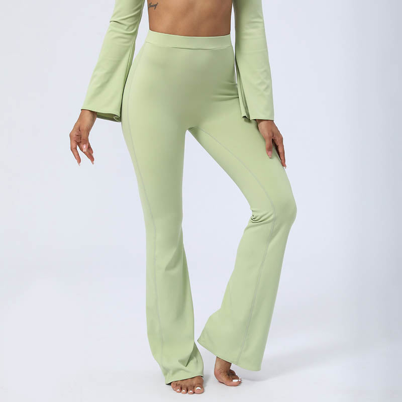 Buddha Stones de manga larga sin espalda correa superior sujetador pantalones acampanados fitness yoga traje - image 1