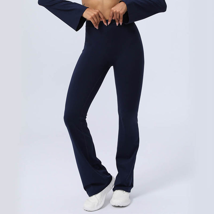 Buddha Stones de manga larga sin espalda correa superior sujetador pantalones acampanados fitness yoga traje - image 29