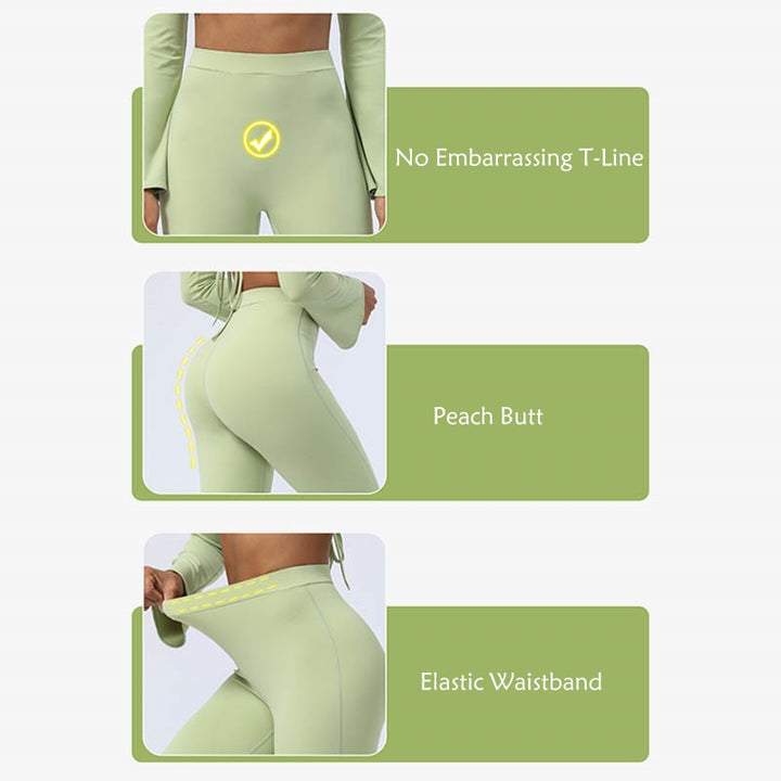 Buddha Stones de manga larga sin espalda correa superior sujetador pantalones acampanados fitness yoga traje - image 4