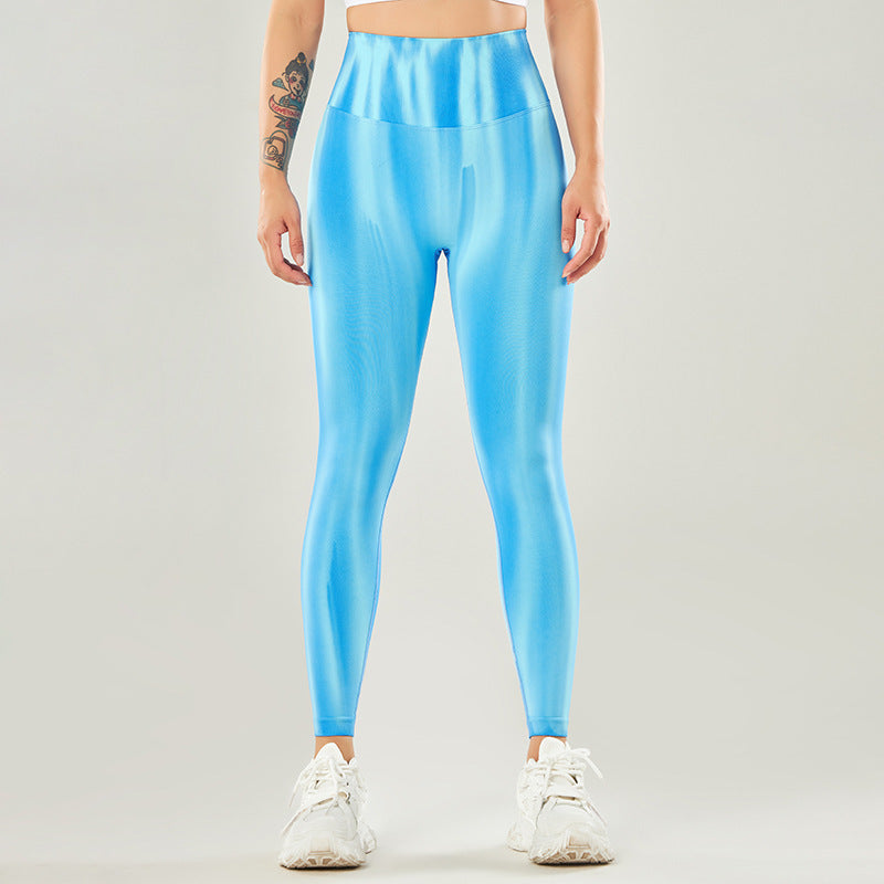 Pantalones deportivos con estampado de teñido anudado sin costuras con Buddha Stones, polainas deportivas de cintura alta, pantalones de yoga para mujer