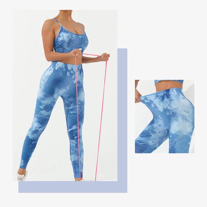 Buddha Stones - Conjunto de 2 piezas con estampado de camuflaje, espalda cruzada, correa cruzada, sujetador, pantalones cortos, polainas, pantalones de fitness y yoga - image 19