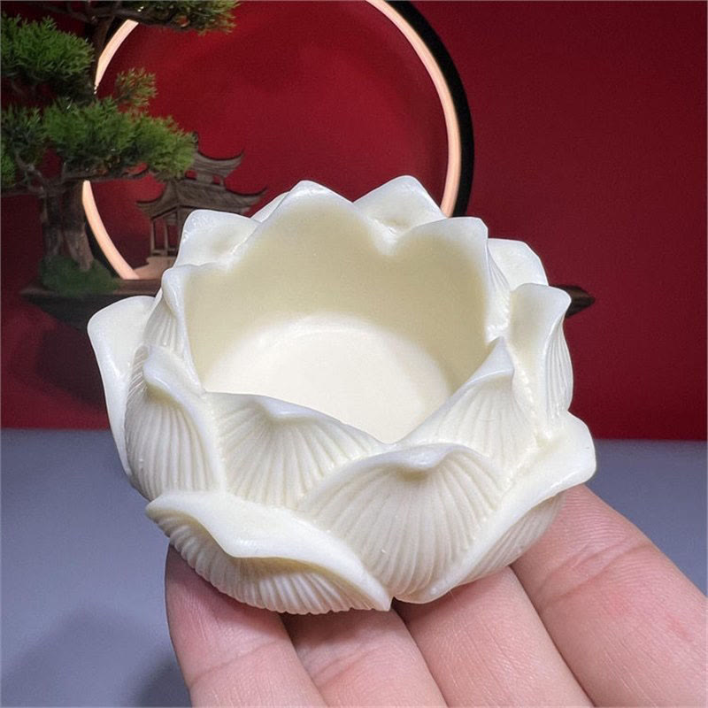 Buddha Stones Mini fruta de marfil Tathagata Buda Lotus Kwan Yin Avalokitesvara Manjusri Samantabhadra Serenity decoración de escritorio - image 7