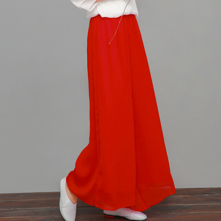 Vestido midi con diseño Simple de Buddha Stones, pantalones de pierna ancha, ropa de meditación, práctica Zen espiritual, Yoga y baile - Rojo - Pantalones de pierna ancha (solo pantalones) - US8-10，UK/AU12-14，EU40-42 (2XL) - image 15