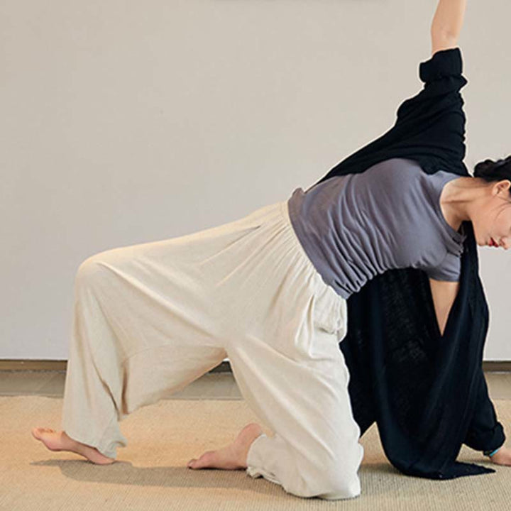 Buddha Stones, abrigo liso de manga larga, chaqueta, pantalones de pierna ancha, ropa de meditación Zen Tai Chi Yoga - image 17