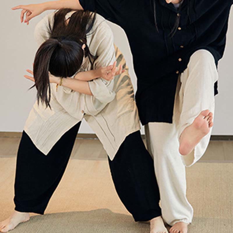 Buddha Stones, abrigo liso de manga larga, chaqueta, pantalones de pierna ancha, ropa de meditación Zen Tai Chi Yoga - image 20