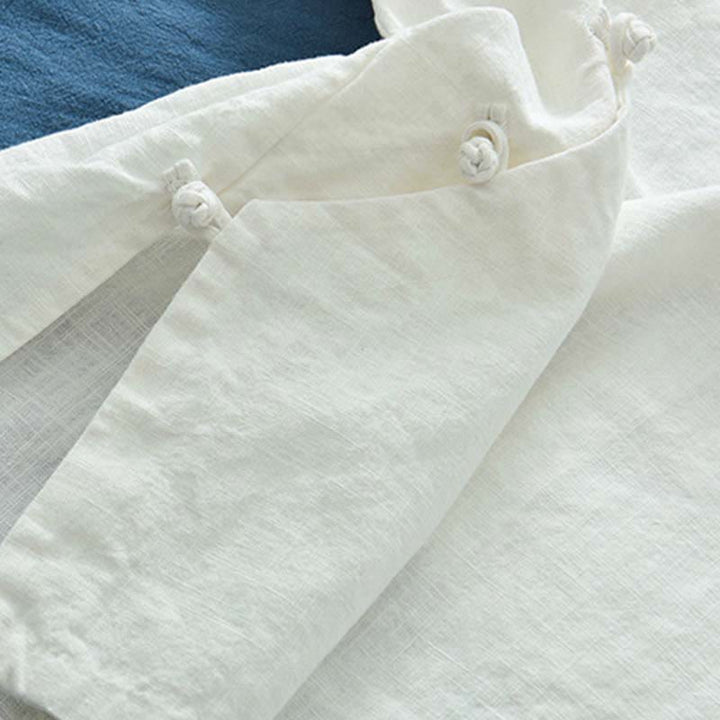 Blusa de lino de ramio con Buddha Stones , camisa para mujer, ropa estilo Hanfu chino - image 21