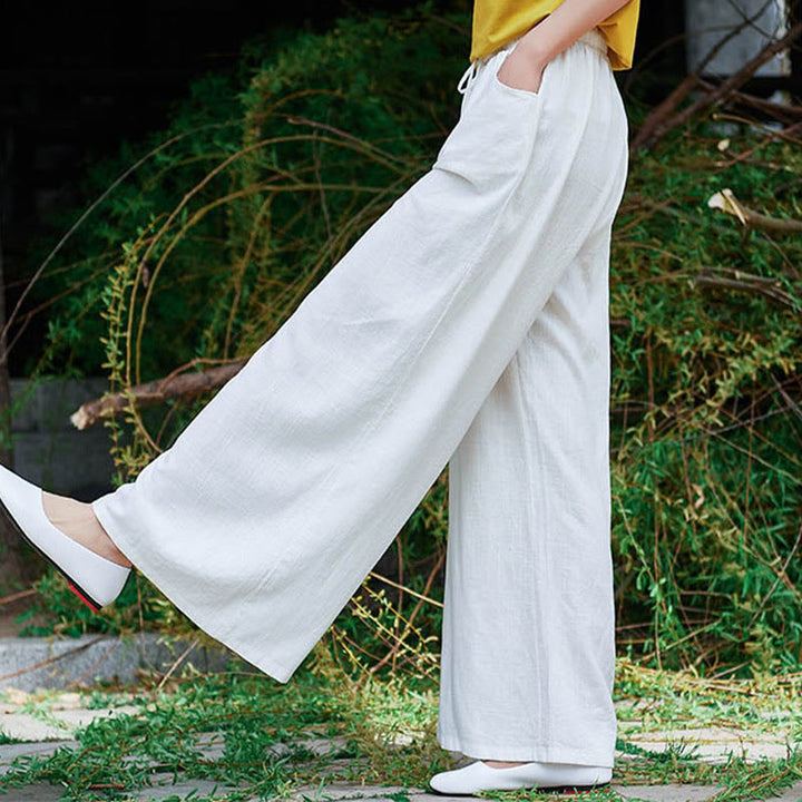 Pantalones de pierna ancha lisos con Buddha Stones , pantalones de yoga para mujer con bolsillos - image 19