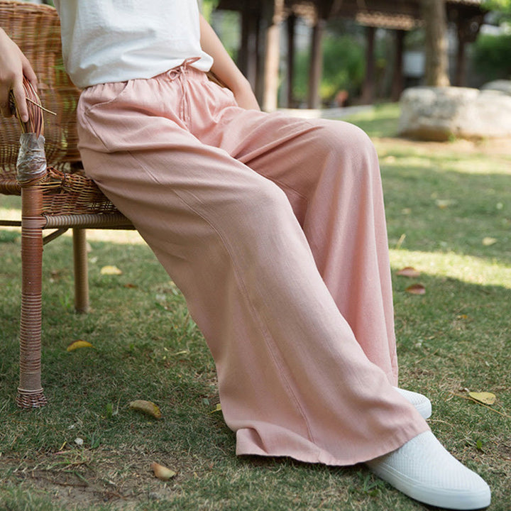 Pantalones de pierna ancha lisos con Buddha Stones , pantalones de yoga para mujer con bolsillos - image 34