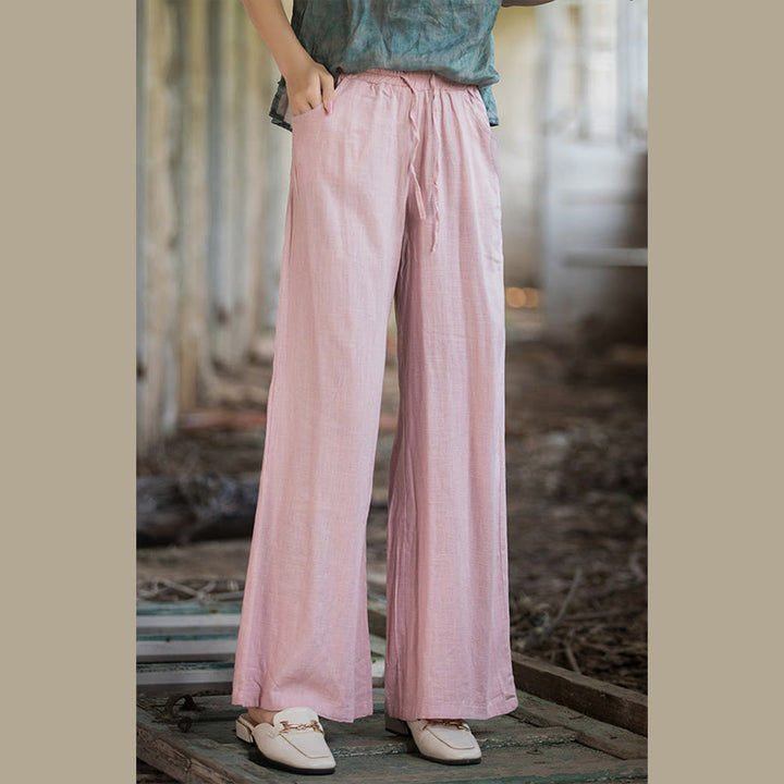 Pantalones de pierna ancha lisos con Buddha Stones , pantalones de yoga para mujer con bolsillos - image 61