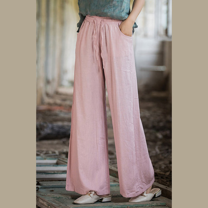 Pantalones de pierna ancha lisos con Buddha Stones , pantalones de yoga para mujer con bolsillos - image 60