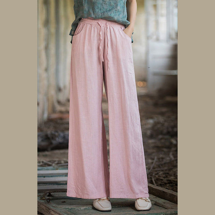 Pantalones de pierna ancha lisos con Buddha Stones , pantalones de yoga para mujer con bolsillos - image 63