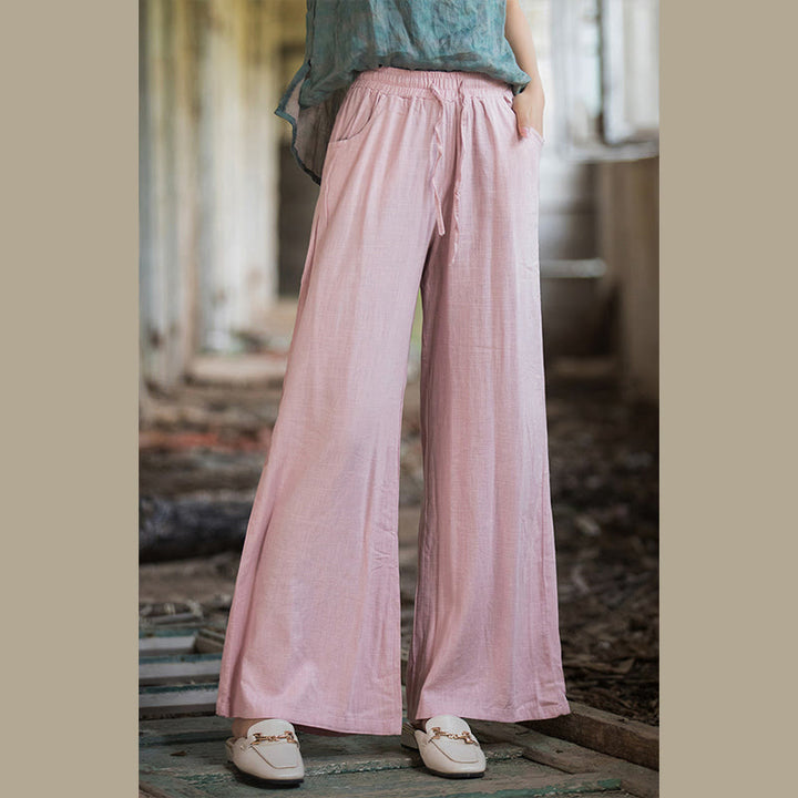 Pantalones de pierna ancha lisos con Buddha Stones , pantalones de yoga para mujer con bolsillos - image 59