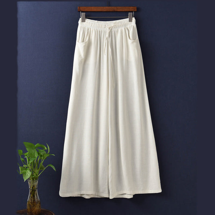 Pantalones de pierna ancha lisos con Buddha Stones , pantalones de yoga para mujer con bolsillos - image 20