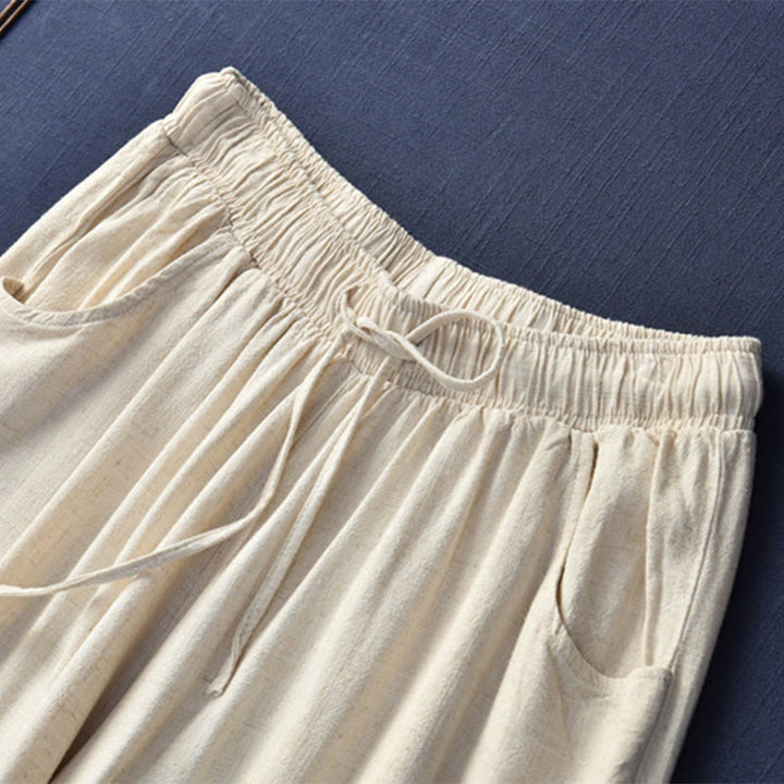 Pantalones de pierna ancha lisos con Buddha Stones , pantalones de yoga para mujer con bolsillos - image 8