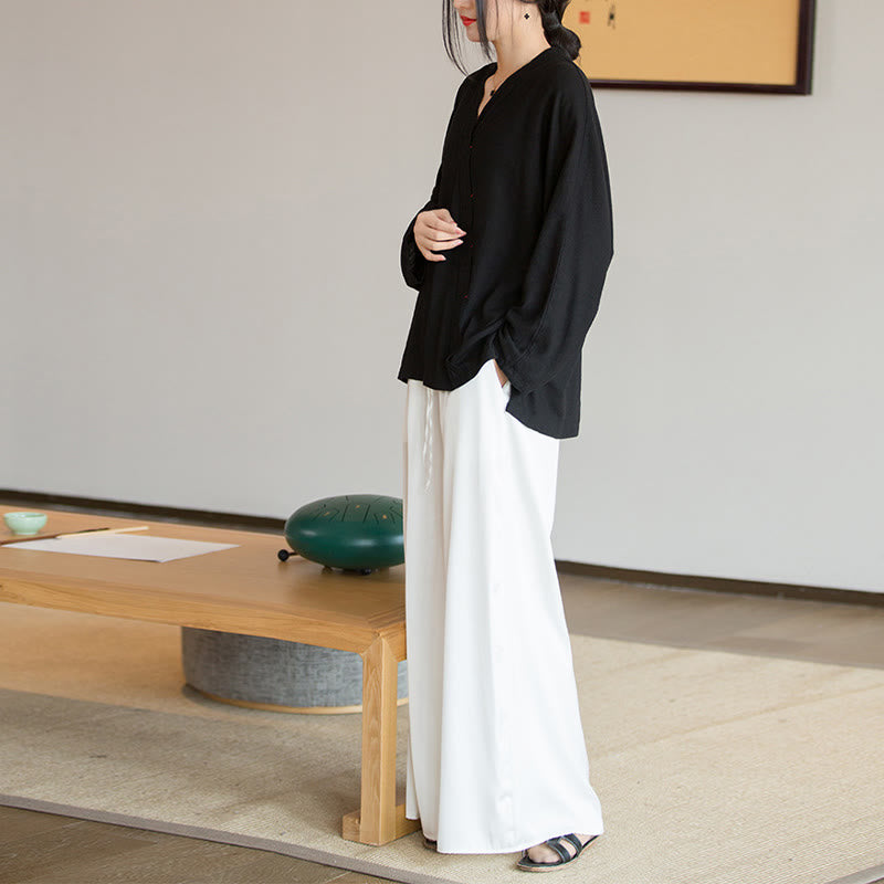 Blusa con Buddha Stones, camisa de mujer, Top de manga larga, ropa estilo Hanfu chino - image 23