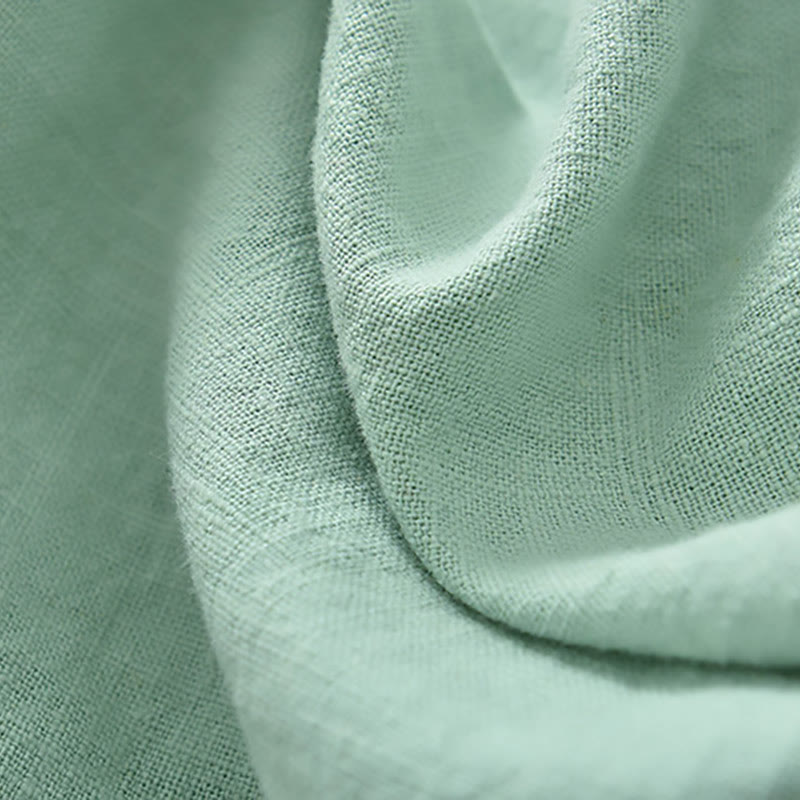 Blusa suelta de lino de ramio con Buddha Stones , camisa de manga larga para mujer, Top Hanfu chino - image 9