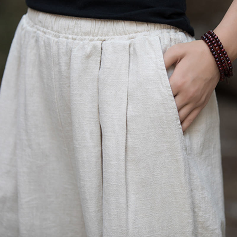 Pantalones de pierna ancha retro con Buddha Stones , pantalones de yoga informales para mujer con bolsillos - image 13