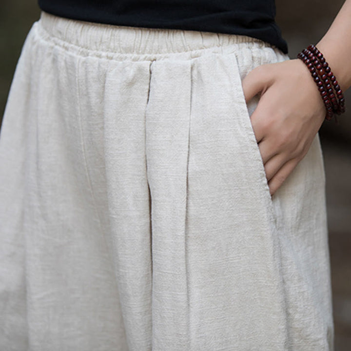 Pantalones de pierna ancha retro con Buddha Stones , pantalones de yoga informales para mujer con bolsillos - image 13