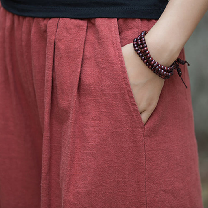 Pantalones de pierna ancha retro con Buddha Stones , pantalones de yoga informales para mujer con bolsillos - image 26