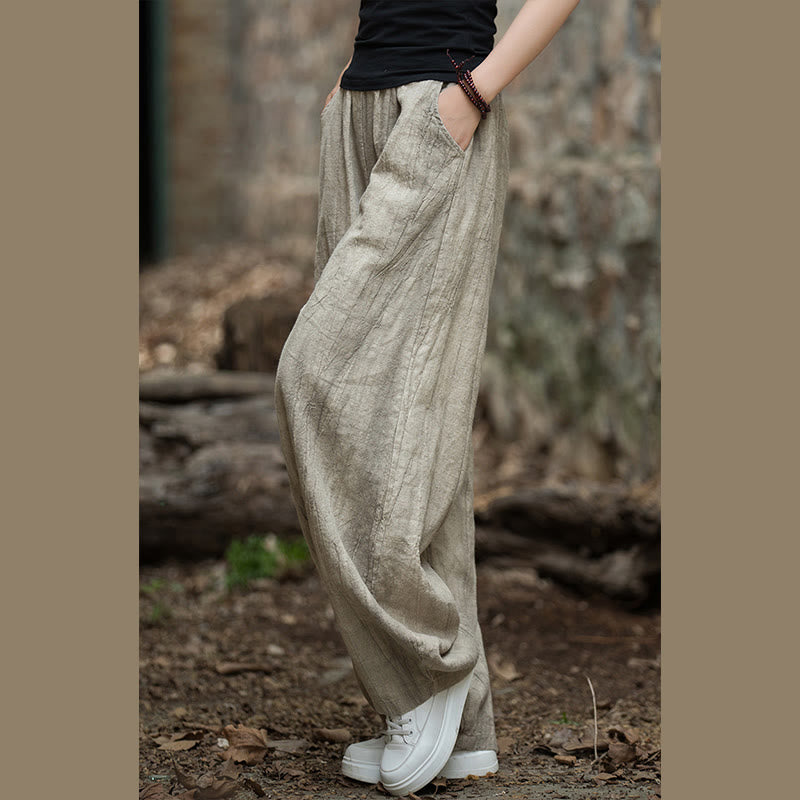 Buddha Stones Retro Tie Dye Harem Pantalones Casual Mujer Yoga Pantalones Con Bolsillos - image 3