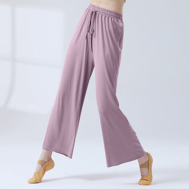 Pantalones anchos de la pierna del cordón modal flojo de las piedras de Buddha Stones para la danza de la yoga - Cardo - US12, UK/AU16, EU44 (3XL) - image 10