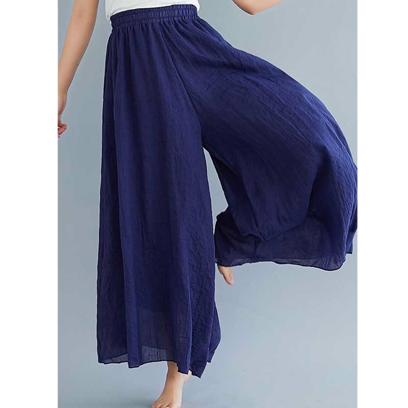 Buddha Stones - Pantalones de pierna ancha para mujer, estilo casual, sueltos, de algodón y lino, para yoga y danza - image 45