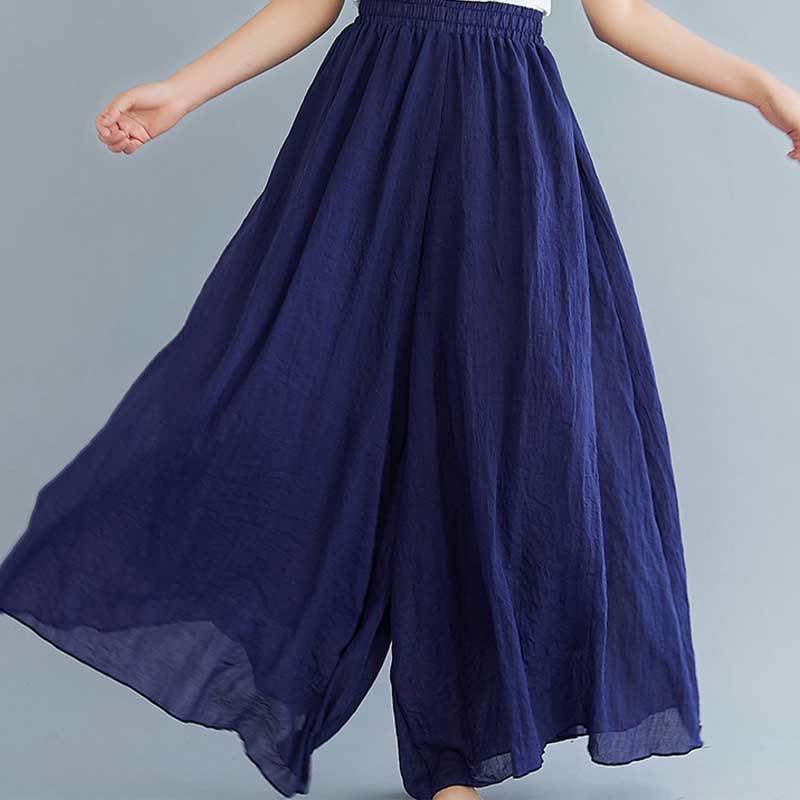 Buddha Stones - Pantalones de pierna ancha para mujer, estilo casual, sueltos, de algodón y lino, para yoga y danza - image 43