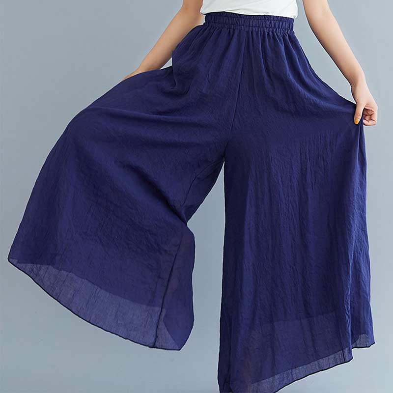 Buddha Stones - Pantalones de pierna ancha para mujer, estilo casual, sueltos, de algodón y lino, para yoga y danza - image 42
