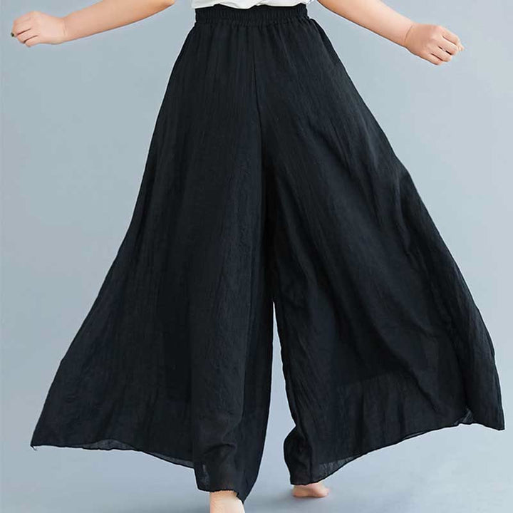 Buddha Stones - Pantalones de pierna ancha para mujer, estilo casual, sueltos, de algodón y lino, para yoga y danza - image 11