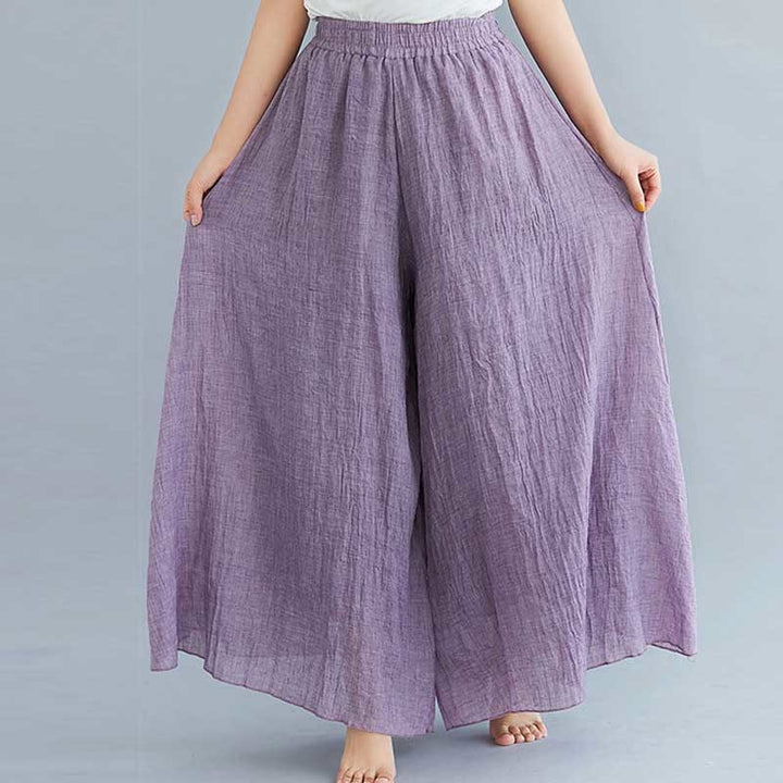 Buddha Stones - Pantalones de pierna ancha para mujer, estilo casual, sueltos, de algodón y lino, para yoga y danza - image 22