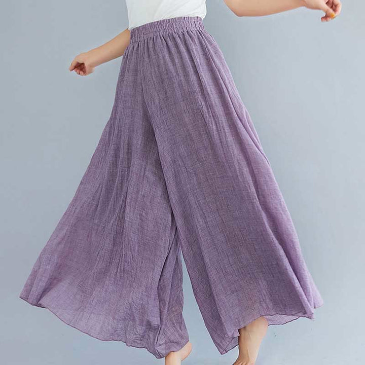 Buddha Stones - Pantalones de pierna ancha para mujer, estilo casual, sueltos, de algodón y lino, para yoga y danza - image 24