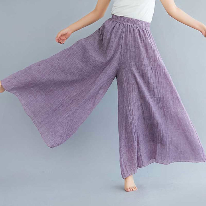 Buddha Stones - Pantalones de pierna ancha para mujer, estilo casual, sueltos, de algodón y lino, para yoga y danza - image 23