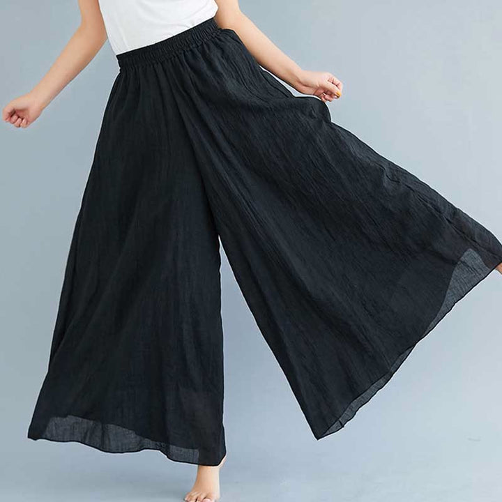 Buddha Stones - Pantalones de pierna ancha para mujer, estilo casual, sueltos, de algodón y lino, para yoga y danza - image 10