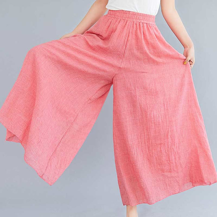 Buddha Stones - Pantalones de pierna ancha para mujer, estilo casual, sueltos, de algodón y lino, para yoga y danza - image 18