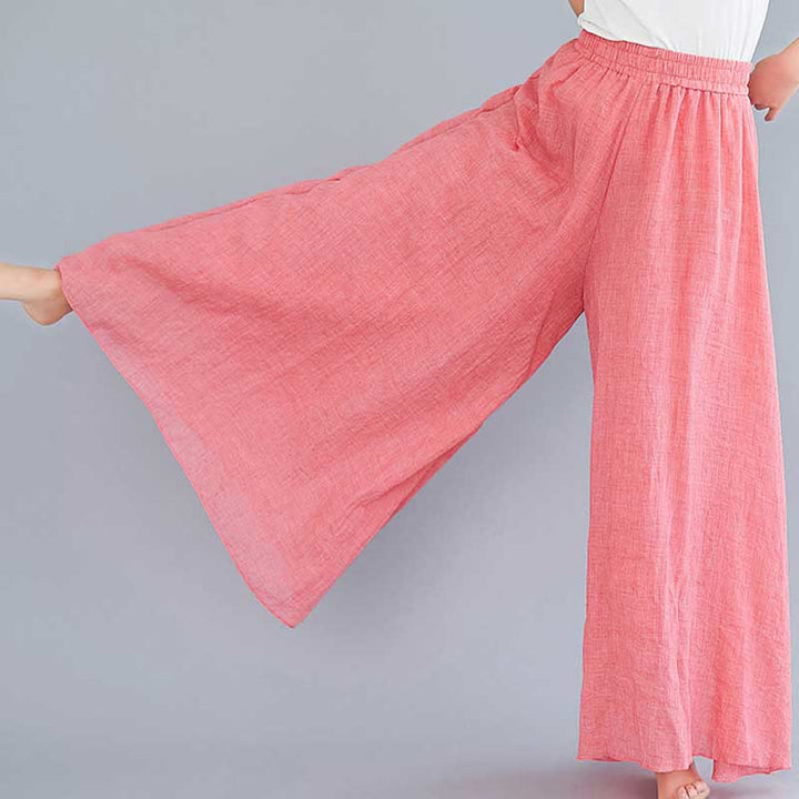 Buddha Stones - Pantalones de pierna ancha para mujer, estilo casual, sueltos, de algodón y lino, para yoga y danza - image 19