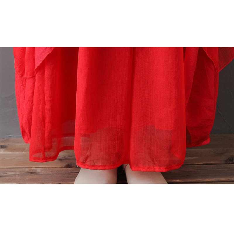 Vestido túnica midi con cuello en V y piedras de Buddha Stones, pantalones de pierna ancha, ropa de práctica Zen para meditación y baile - image 21