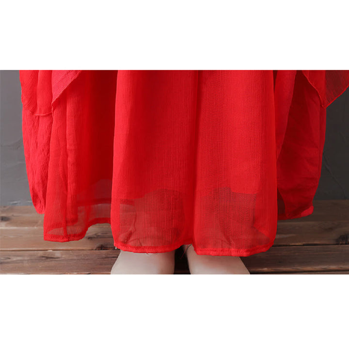 Vestido túnica midi con cuello en V y estampado de Buddha Stones, pantalones de pierna ancha, ropa para meditación, práctica zen y danza. - image 19