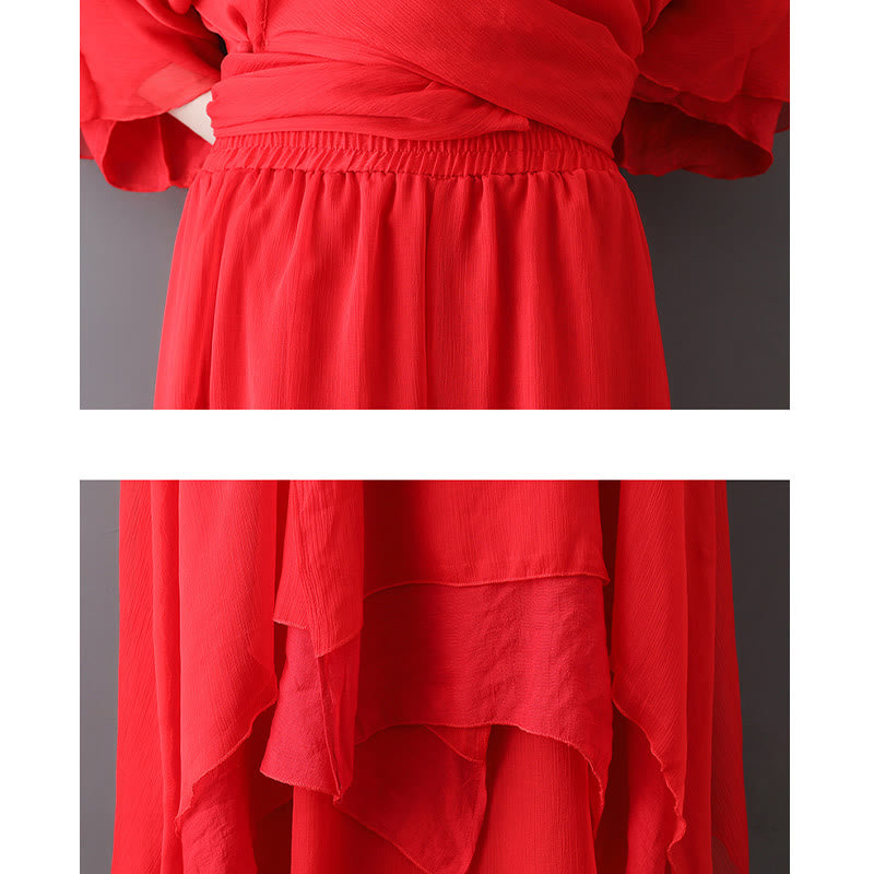 Vestido túnica midi con cuello en V y piedras de Buddha Stones, pantalones de pierna ancha, ropa de práctica Zen para meditación y baile - image 18