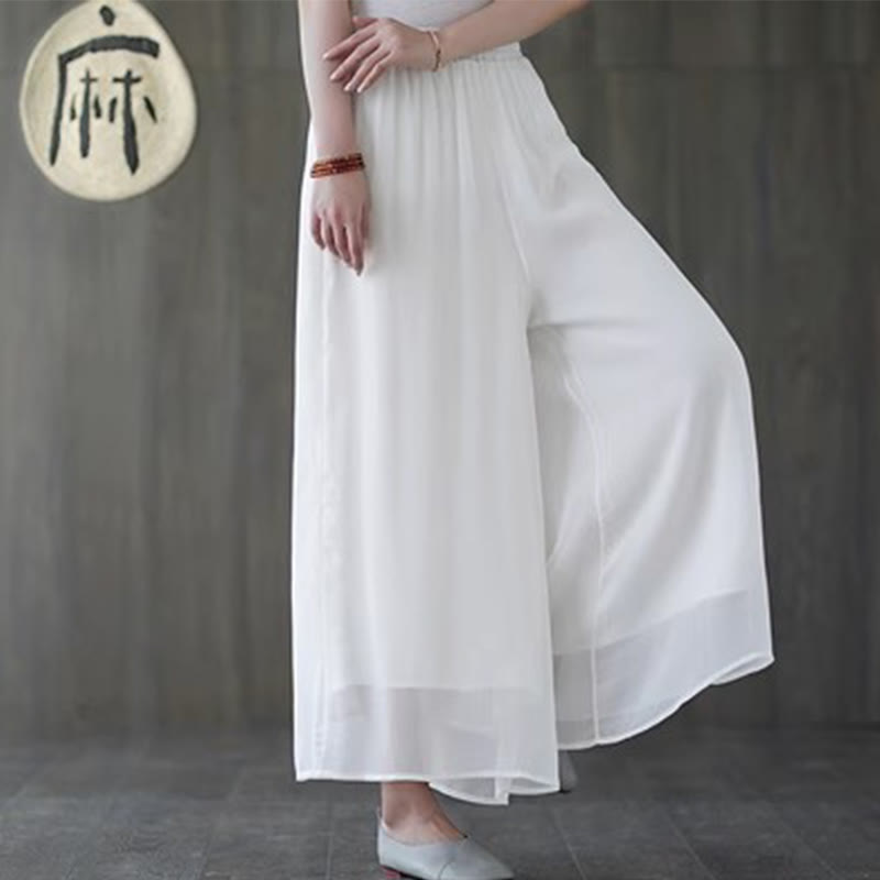 Vestido midi estilo Hanfu con Buddha Stones y pantalones de pierna ancha para meditación, práctica de yoga y danza. - Pantalones de pierna ancha (solo pantalones) - US8-10，UK/AU12-14，EU40-42 (2XL) - image 14